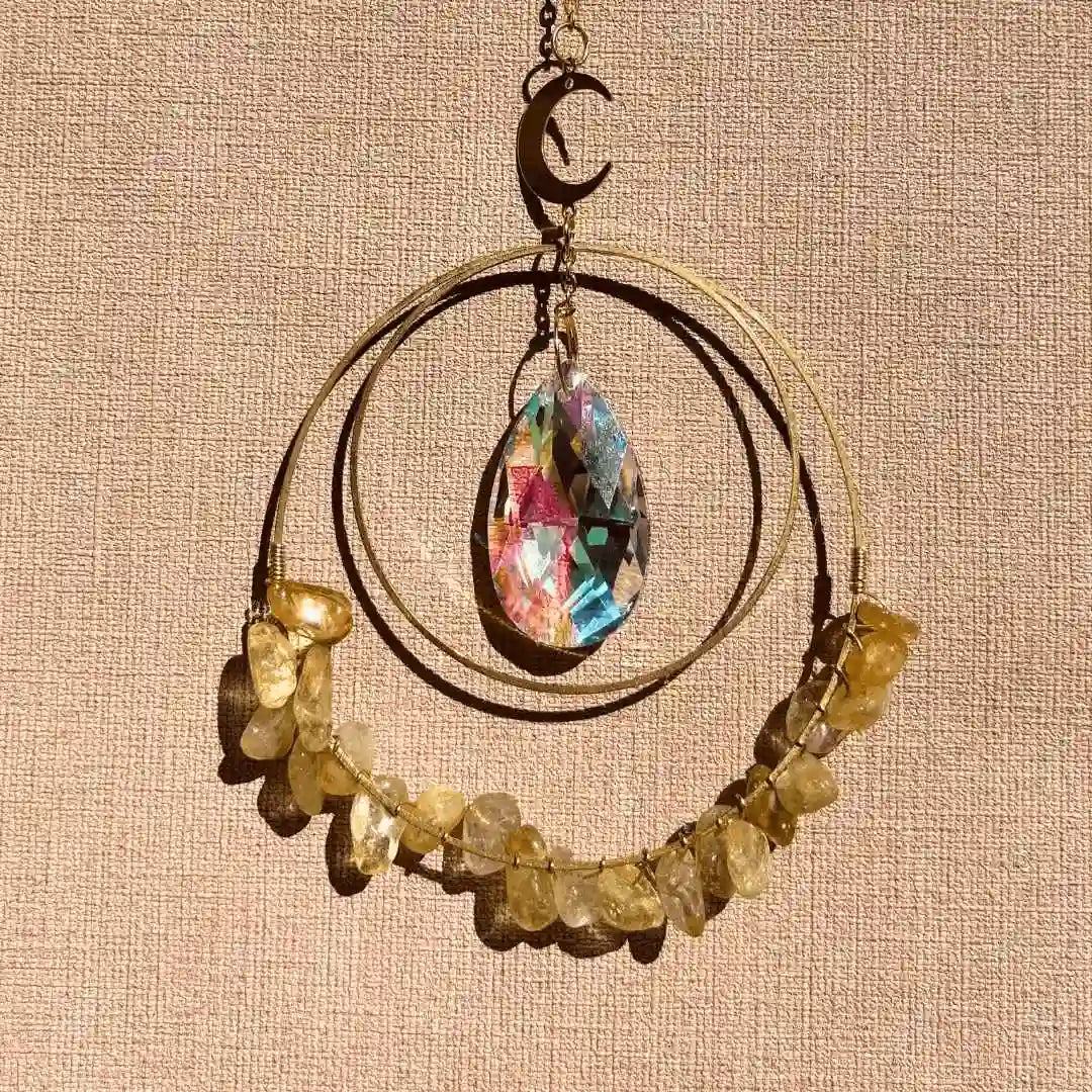 Raamhanger van citrien edelstenen