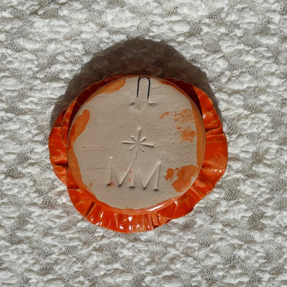 Achterkant klaproos oranje met haakje