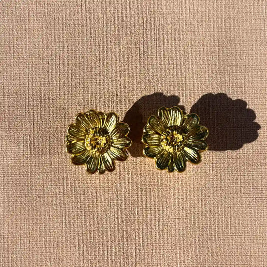 Bloemvormige meubelknop goud