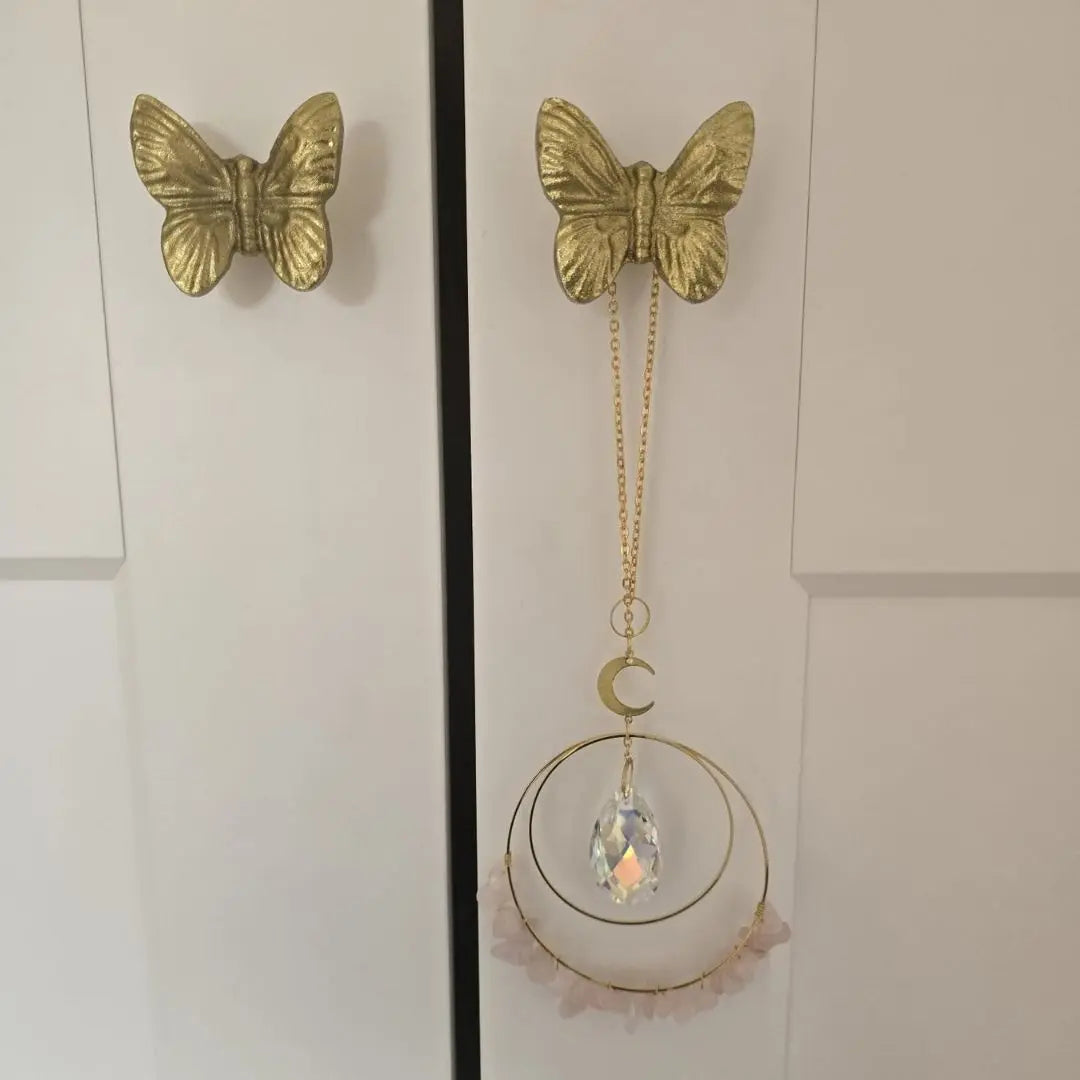 klantfoto edesteen zonnevanger en vlinder meubelknop